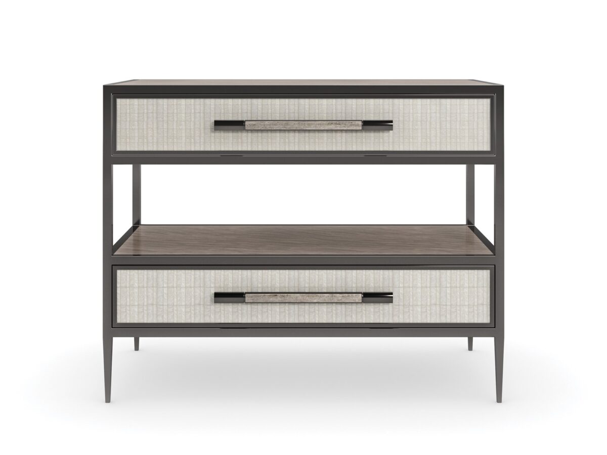 DUAL IMPRESSIONS by Caracole, a versatile furniture piece that plays with contrasting elements to create a unique and eye-catching design.