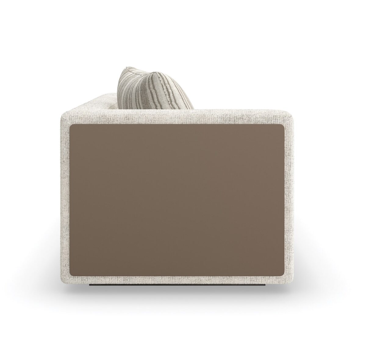 The Unity Left Arm Loveseat by Caracole (model M140-022-LL1-A) is a refined modular piece from the Caracole Modern Principles collection. It embodies a modern European aesthetic, characterized by clean lines, organic tones, and a harmonious blend of textures.