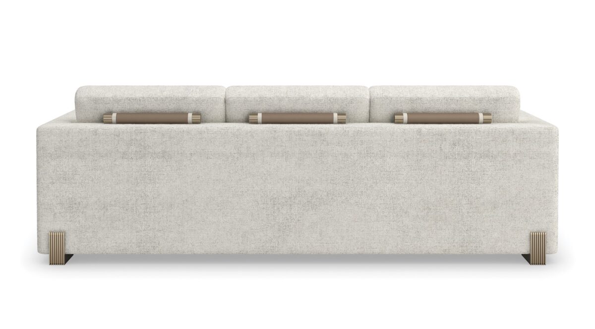 "Modern and elegant Counter Balance Sofa by Caracole, featuring a sleek design with balanced proportions and plush seating for ultimate comfort."