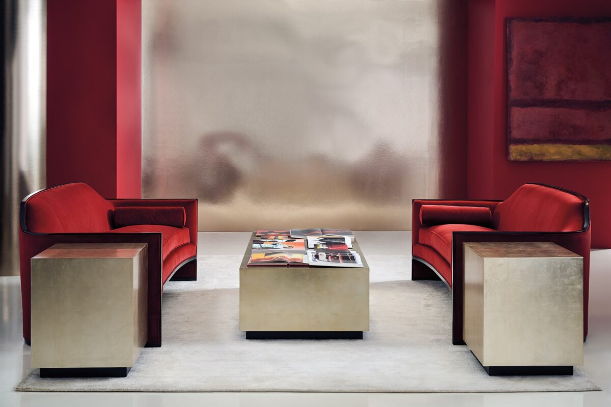 "Elegant and playful, The Cat's Meow Sofa by Caracole, featuring luxurious upholstery and a chic design that brings comfort and sophistication to any space."