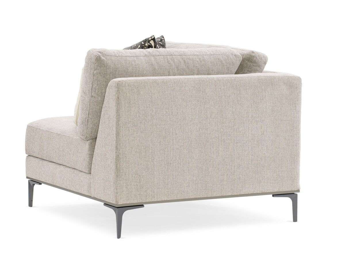 Stylish Remix Right Arm Chair by Caracole, perfect for upscale living rooms.