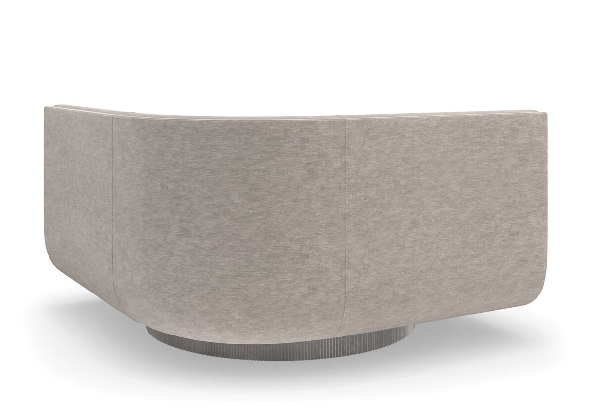 Modern Clipper Corner Wedge from Caracole, creating a seamless curve in a sectional configuration.