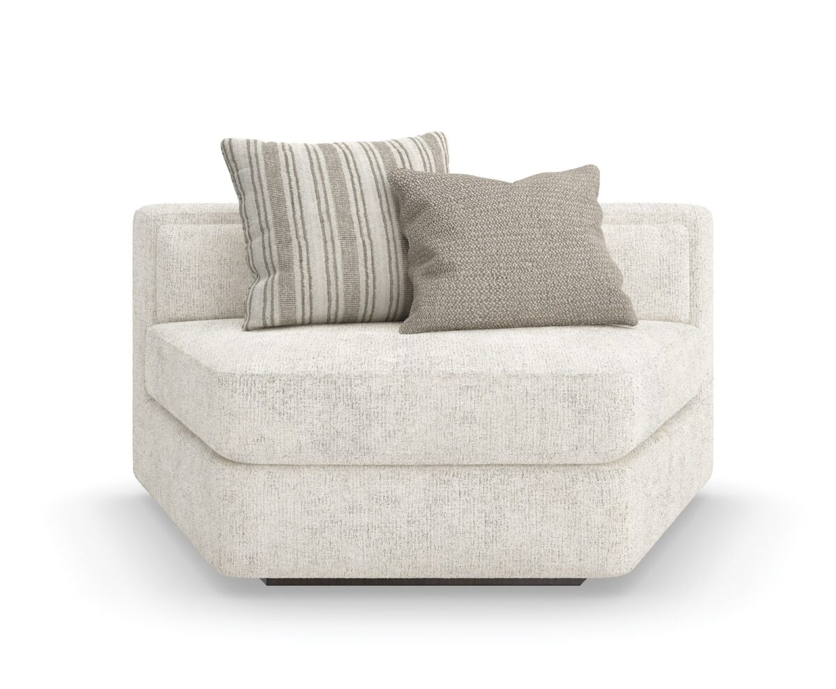 The Unity Wedge by Caracole (model M140-022-WE1-A) is a refined modular piece from Caracole's Modern Principles collection. It embodies a modern European aesthetic, characterized by clean lines, organic tones, and a harmonious blend of textures.