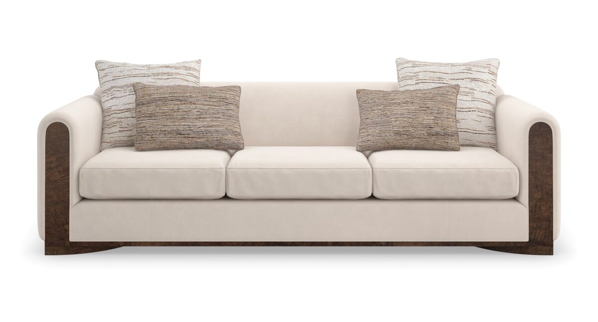 "Elegant and sophisticated Dimitri Sofa by Caracole, featuring plush upholstery and sleek design for a luxurious and comfortable addition to any room."