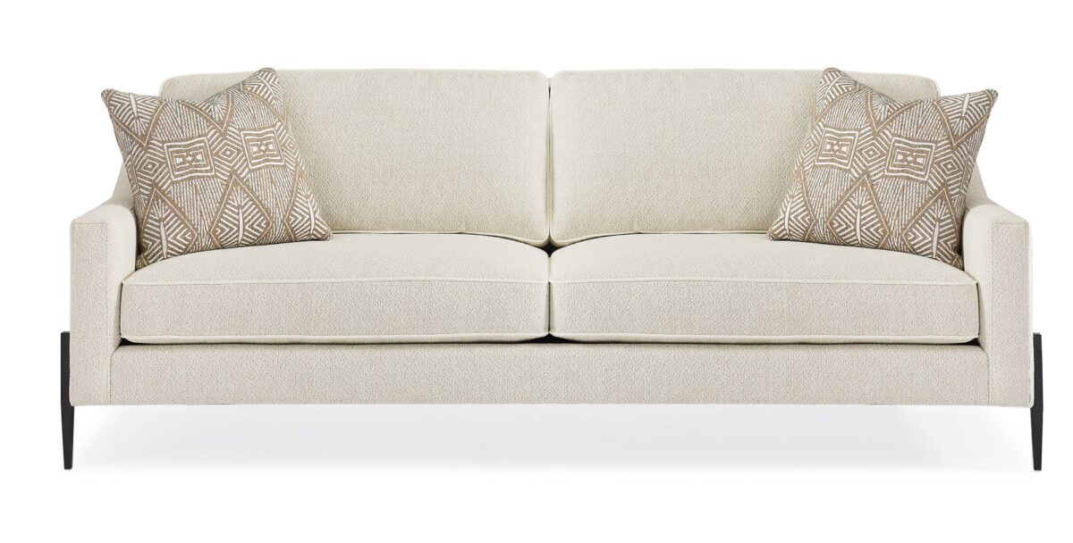 "Modern and stylish Remix Sofa by Caracole, featuring a sleek design with luxurious upholstery and clean lines for a sophisticated and comfortable living space."