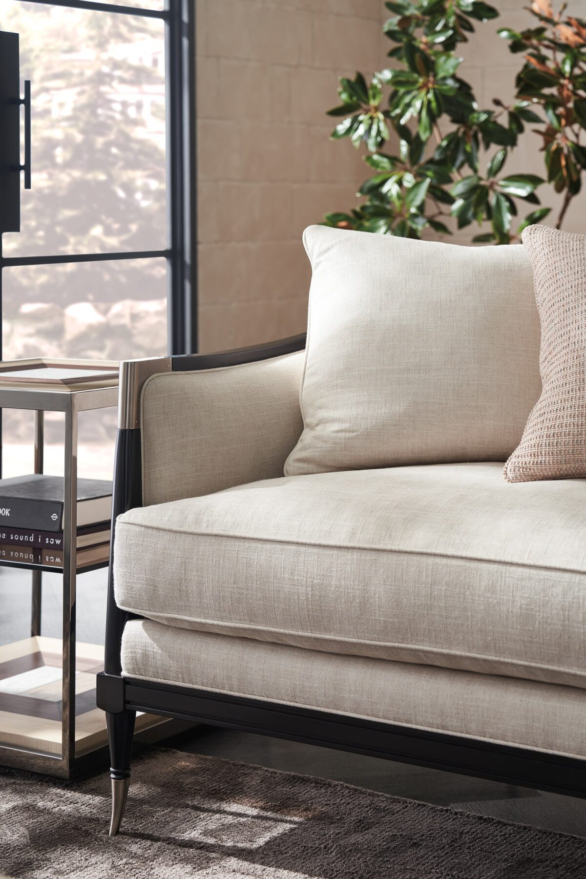 "Chic and bold Splash of Flash Sofa by Caracole, featuring eye-catching design elements and luxurious upholstery to make a stylish statement in any modern space."