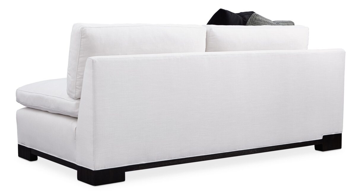 Indulge in the elegance of the Refresh Left Arm Loveseat by Caracole, combining sleek design with luxurious comfort for a refined living space.