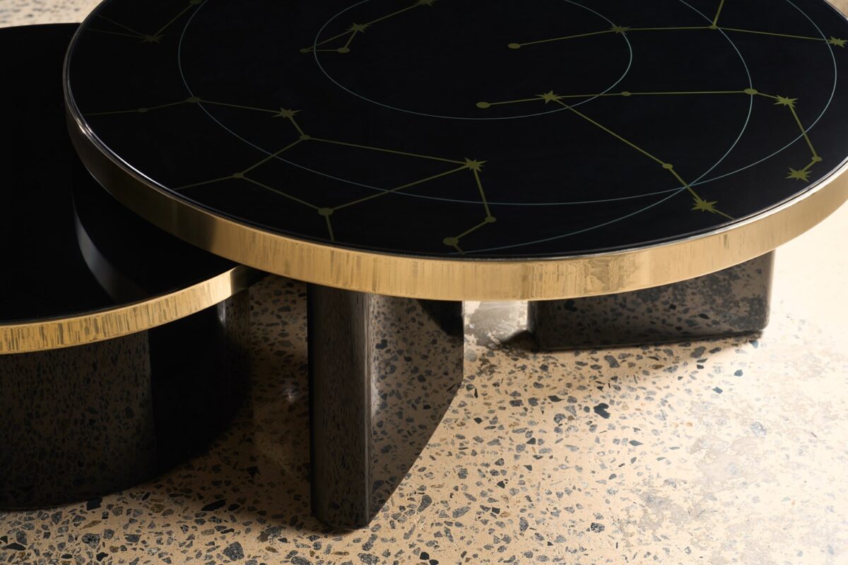 Umbra Large Cocktail Table by Caracole with a modern, elegant design.