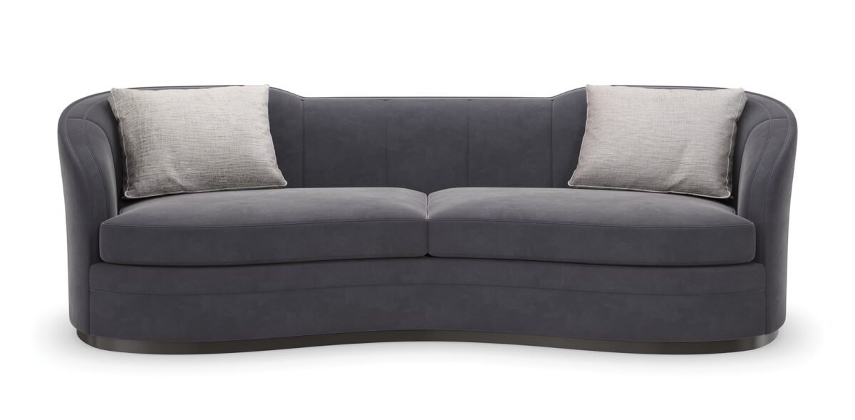 "Sophisticated and contemporary Eclipse Sofa by Caracole, offering luxurious upholstery and sleek lines for a modern, elegant addition to any home."