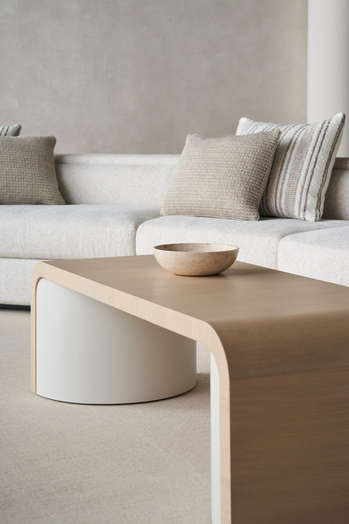 The Unity Left Arm Loveseat by Caracole (model M140-022-LL1-A) is a refined modular piece from the Caracole Modern Principles collection. It embodies a modern European aesthetic, characterized by clean lines, organic tones, and a harmonious blend of textures.