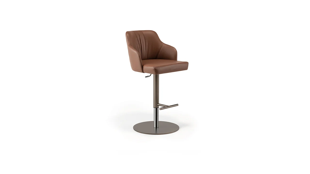 Comfort Stool by Reflex featured in Troy Michigan showroom, modern Italian luxury seating design.