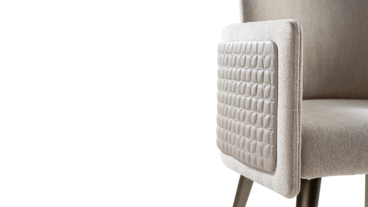Amet Sedia by Reflex showcased in Royal Oak Michigan showroom, modern Italian luxury chair design.