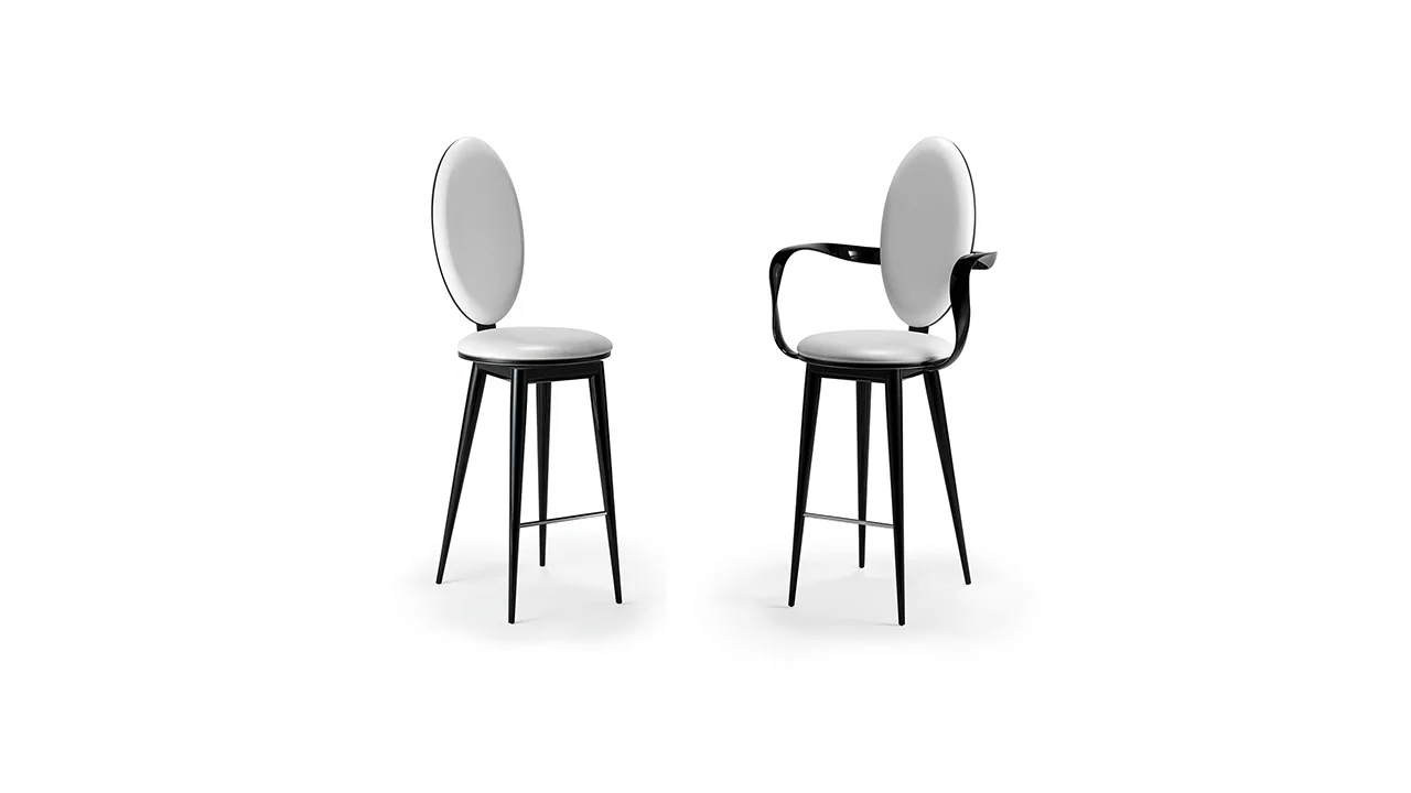 Italian Bastide Tabouret stool by Reflex with modern finish in Troy Michigan showroom