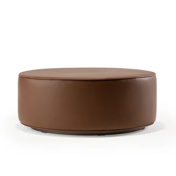 Circle Pouf by Reflex showcased in Royal Oak Michigan showroom, modern Italian luxury seating design.