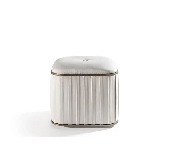 Pleated Pouf modern Italian furniture piece, perfect for luxury interiors in Royal Oak, MI.