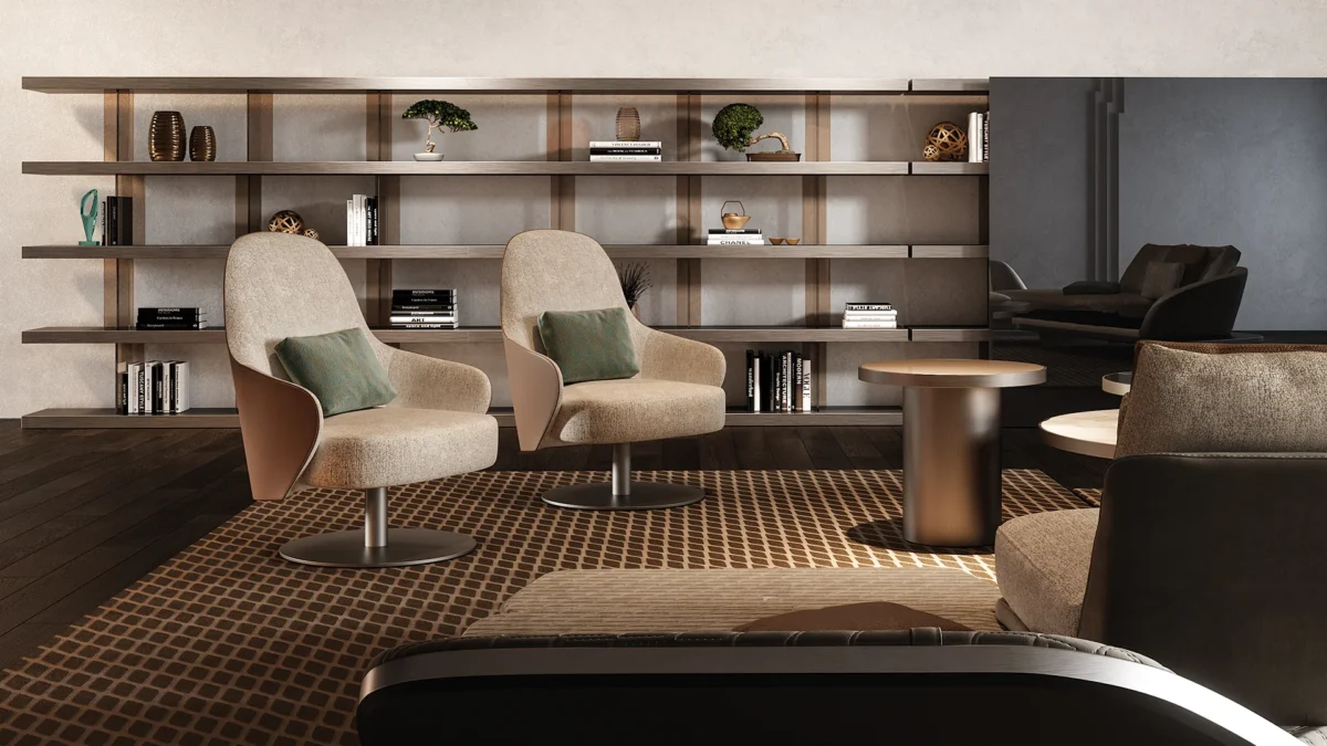 Contemporary LUDWIG POLTRONA by Reflex in Royal Oak Michigan showroom