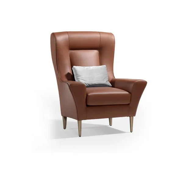 Bergere by Reflex modern armchair, upholstered in luxurious fabric, perfect for contemporary living rooms in Royal Oak, MI.