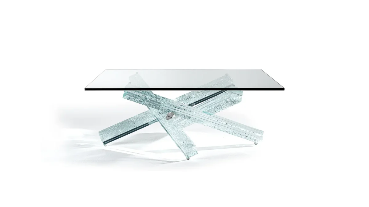 Contemporary Mikado 40 table by Reflex with bold Italian aesthetics in Royal Oak Michigan showroom