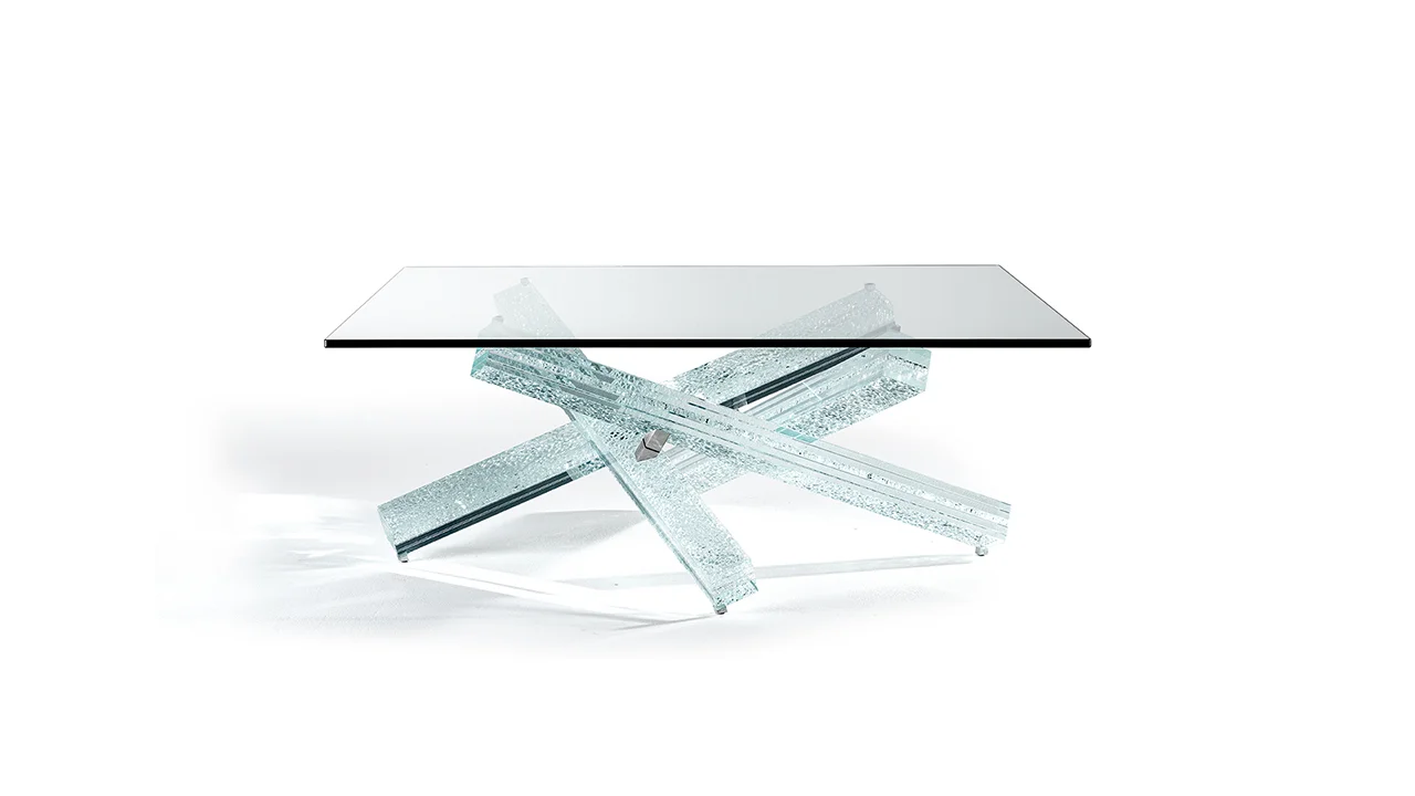Contemporary Mikado 40 table by Reflex with bold Italian aesthetics in Royal Oak Michigan showroom