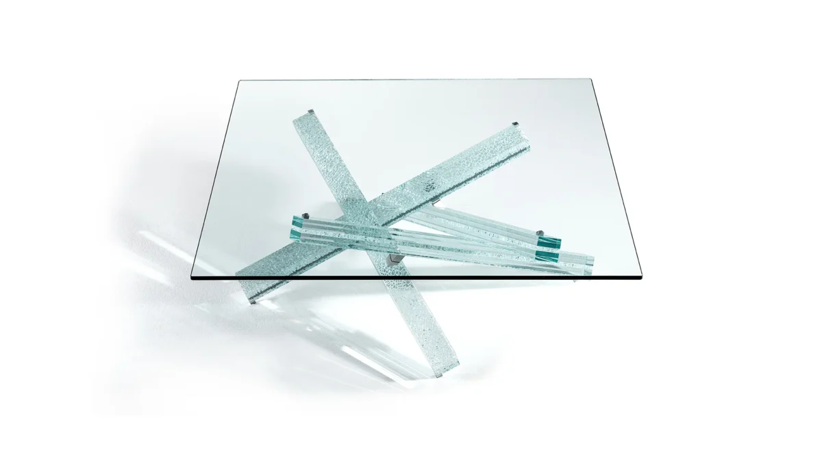 Contemporary Mikado 40 table by Reflex with bold Italian aesthetics in Royal Oak Michigan showroom