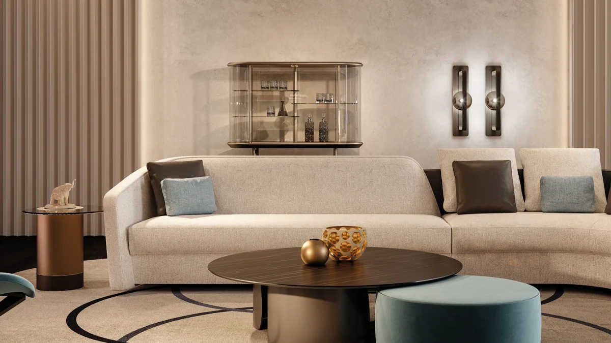 Big Ben Bar Reflex sleek Italian beverage bar with metallic accents ideal for refined homes in Troy Michigan