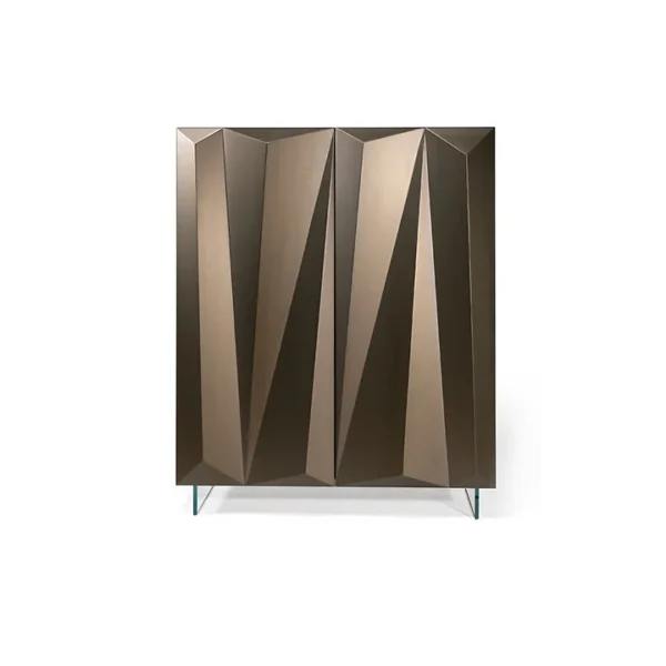 Quartz Madia by Reflex showcased in Troy Michigan showroom, modern Italian luxury sideboard design.