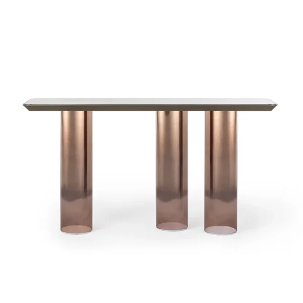 Lord Of The Rings Console Reflex contemporary Italian console with intertwined ring motif ideal for upscale interiors in Birmingham Michigan