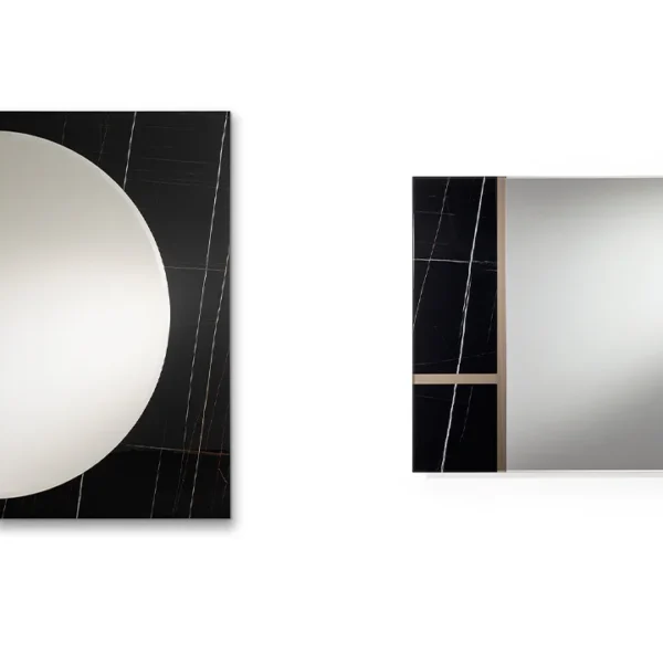 Mondrian Specchio by Reflex showcased in Troy Michigan showroom, modern Italian luxury mirror design.