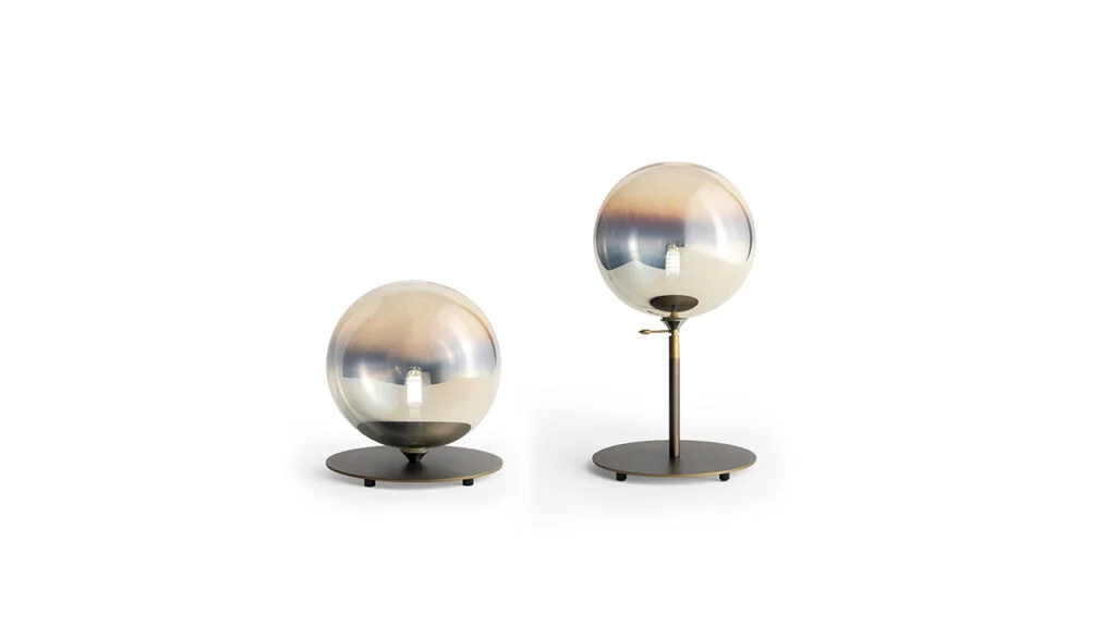 Oversized modern chandelier with glass bubbles by Reflex