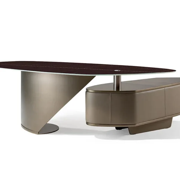 Contemporary SAILS Desk with elegant curved lines by Reflex