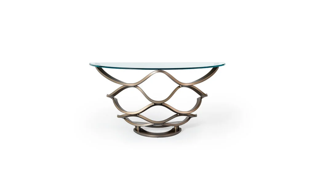 NEOLITHIC GLASS CONSOLE by Reflex – minimalist glass console table