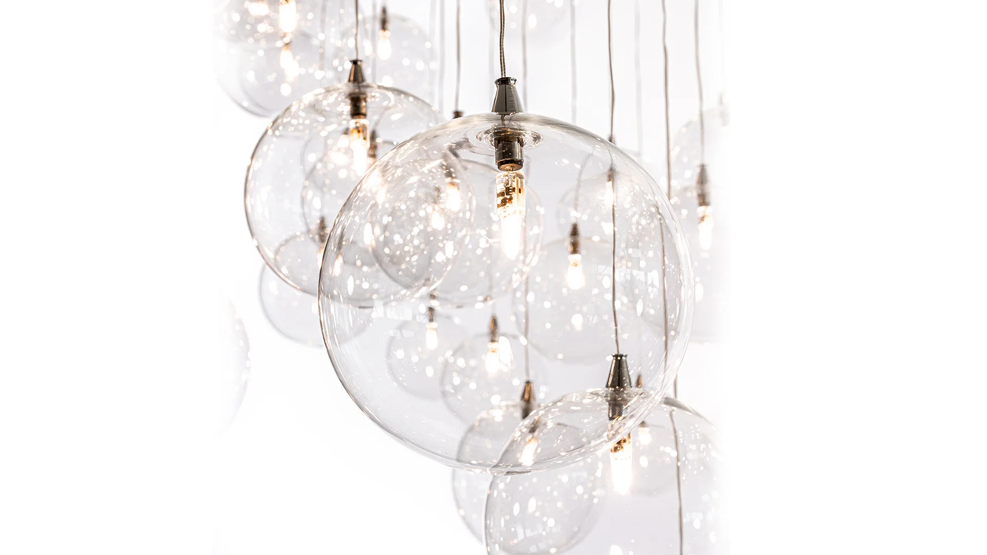 Bulles Chandelier Reflex luxury Italian chandelier with bubble glass design tailored for upscale interiors in Royal Oak Michigan
