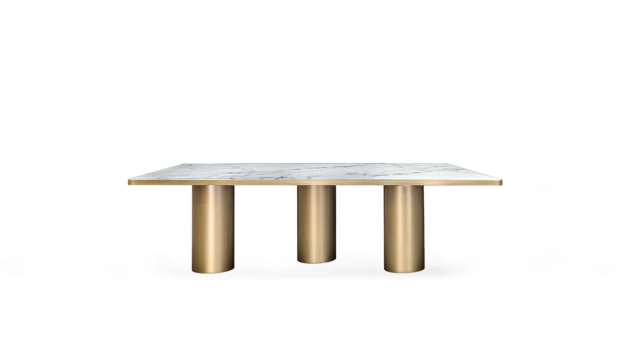 Signore Degli Anelli 72 Steel by Reflex featured in Birmingham Michigan showroom, modern Italian luxury furniture design.