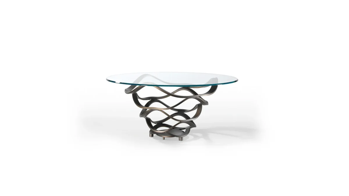 Neolitico 72 Vetro by Reflex showcased in Royal Oak Michigan showroom, modern Italian luxury furniture design.