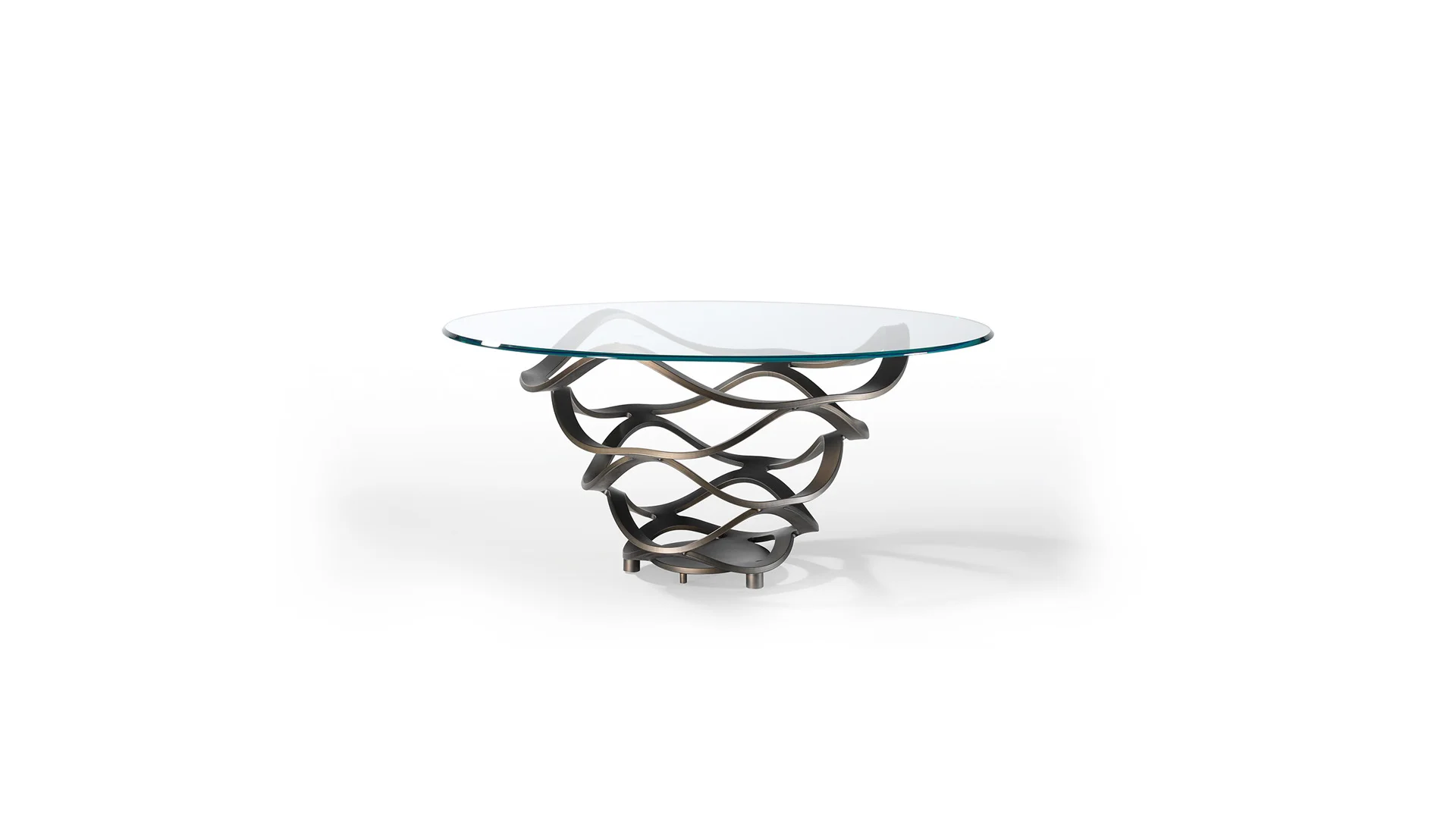 Neolitico 72 Vetro by Reflex showcased in Royal Oak Michigan showroom, modern Italian luxury furniture design.