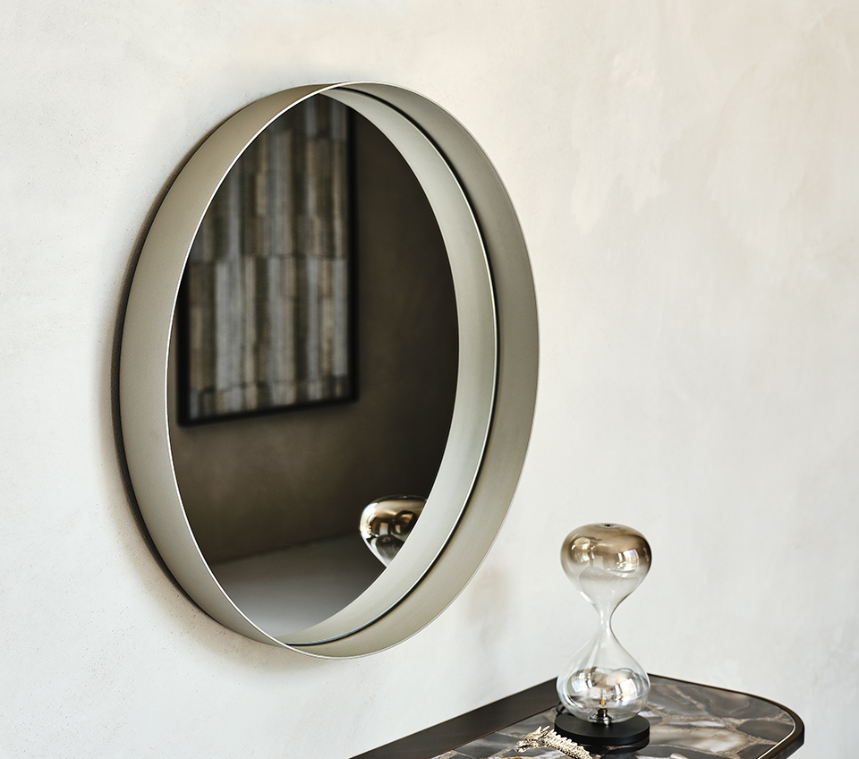 “WISH by Cattelan Italia – modern Italian wall mirror with clean rectangular form and elegant beveled edge”