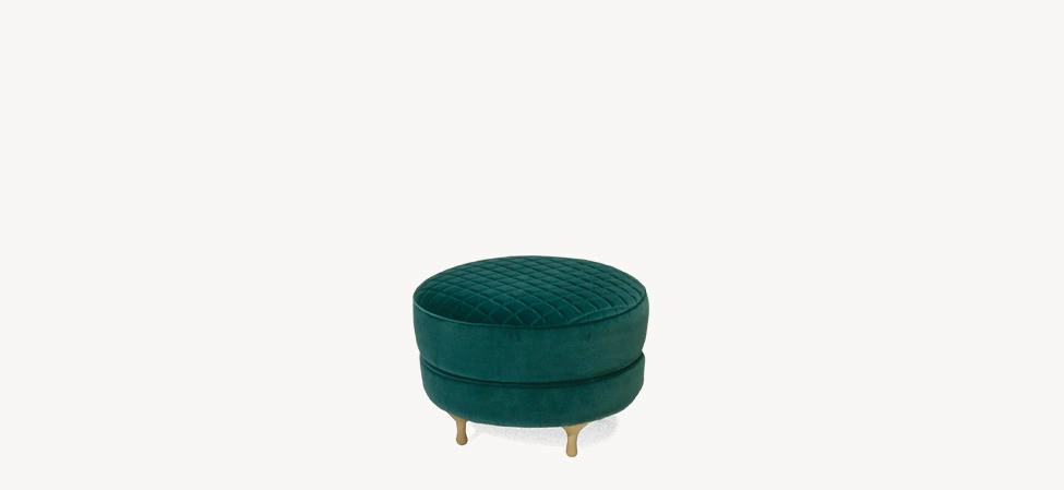 Big Mama Sofa by Moroso in voluptuous curved silhouette with removable fabric cover, front view in a Royal Oak Michigan showroom