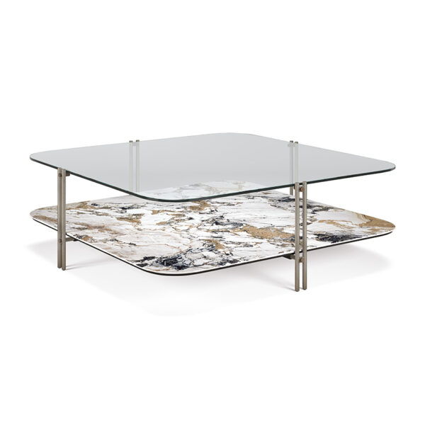 “Cattelan Italia BIPLANE – contemporary low table with two-tiered surfaces and geometric silhouette”