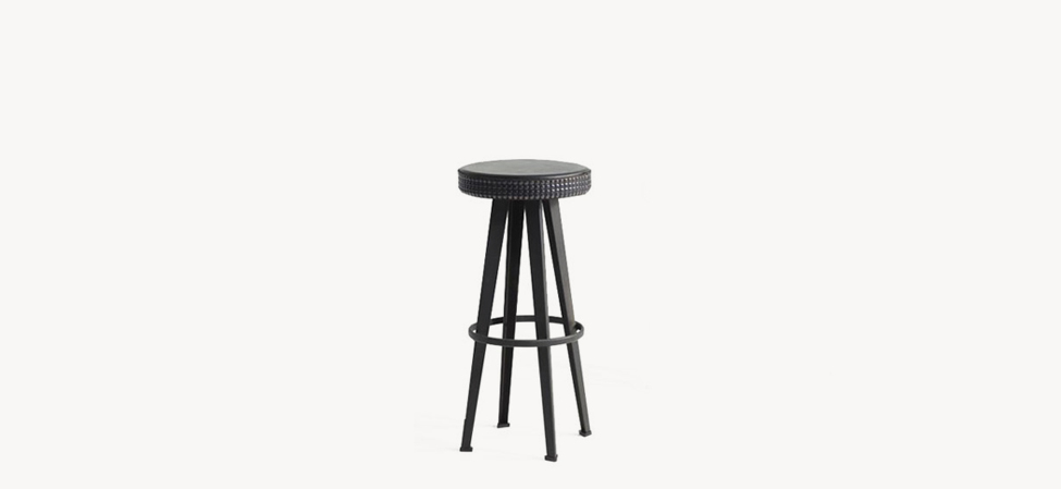 “Moroso Stud bar stool – contemporary bar stool featuring minimalist design and comfortable upholstery”