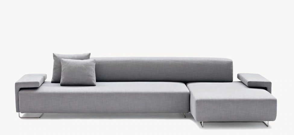 Lowland Sofa by Moroso top-down view illustrating symmetrical layout and spacious seating at the Michigan Design Center
