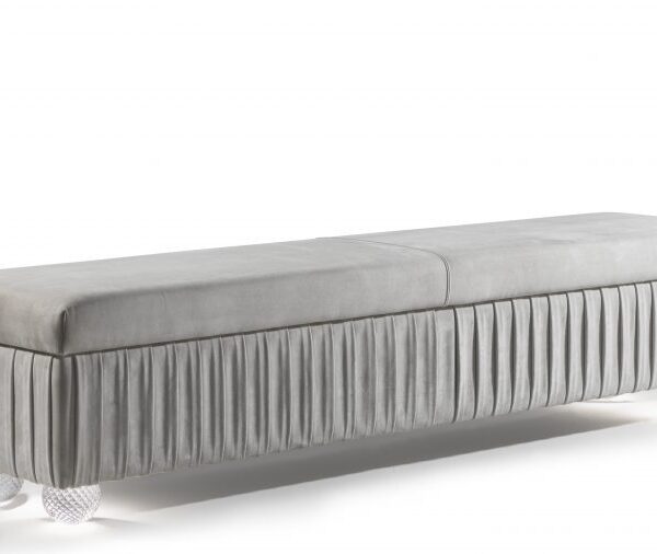 Plisse Bench with sculpted base in Troy Michigan