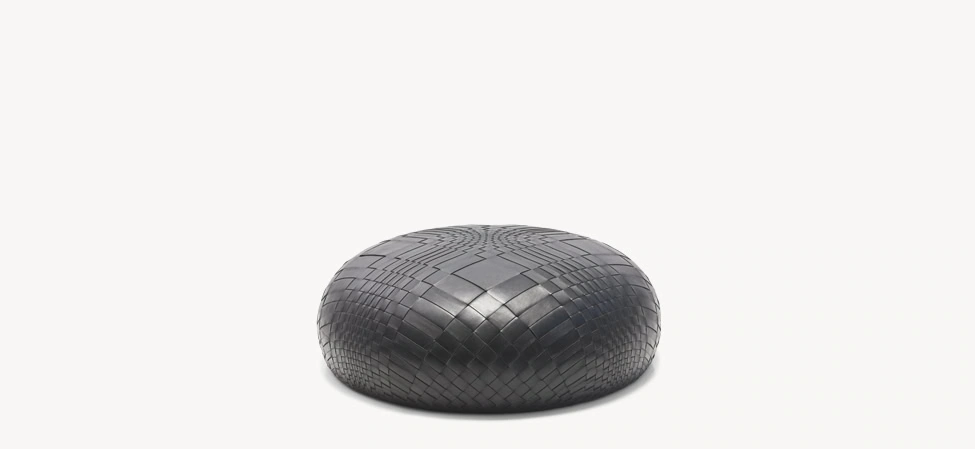 Dew by Moroso in cloud-like upholstered cushions, front view in a Royal Oak Michigan showroom