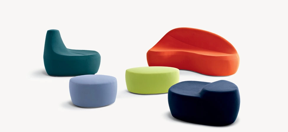 Saruyama Island by Moroso rear angle emphasizing seamless module connections and artistic form in a Royal Oak Michigan display