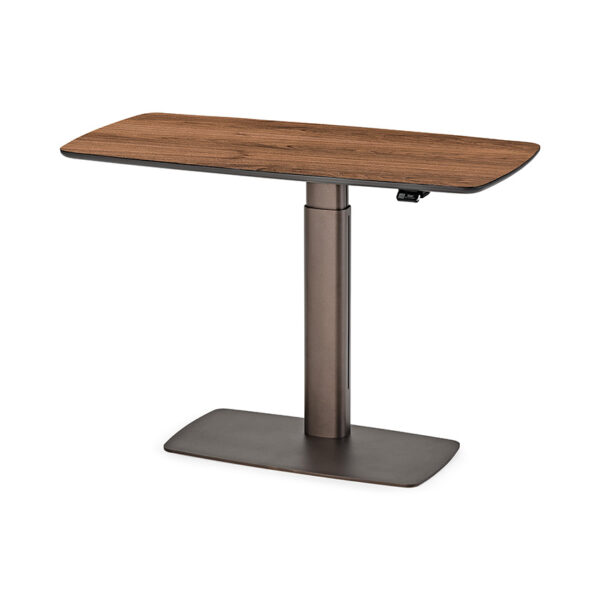 “RUNNER Wood by Cattelan Italia – adjustable height console table with natural wood top and sleek metal base”