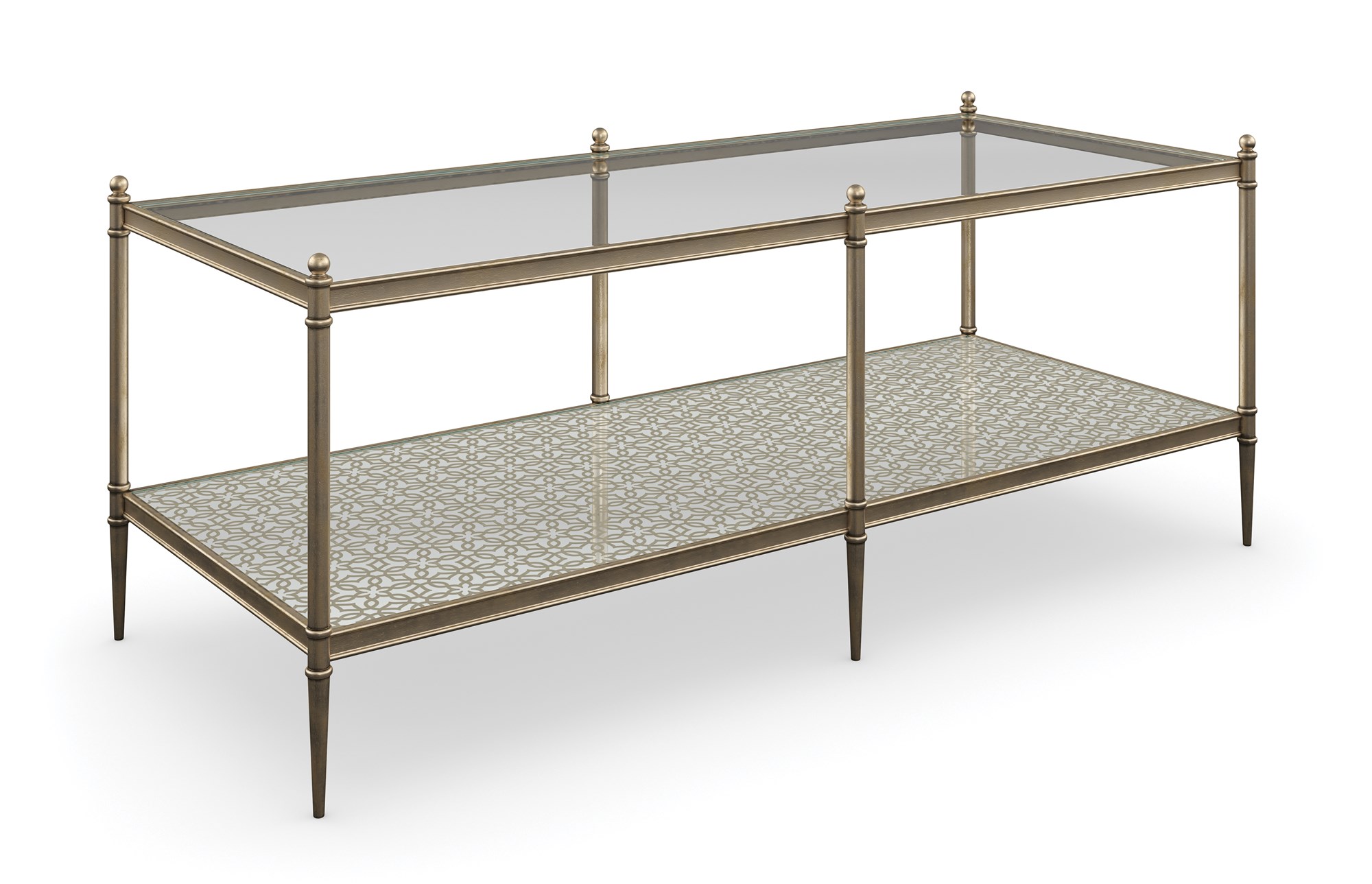 Perfectable Gold table by Caracole with a luxurious gold finish and sleek design.