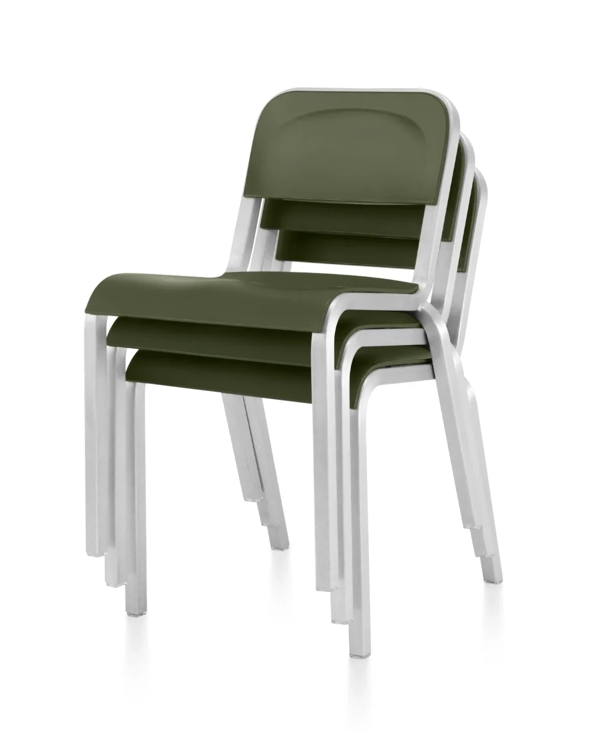 1951 Stacking Chair by Emeco, a durable and stylish design with a modern aesthetic, perfect for both residential and commercial spaces with a sleek, stackable form.