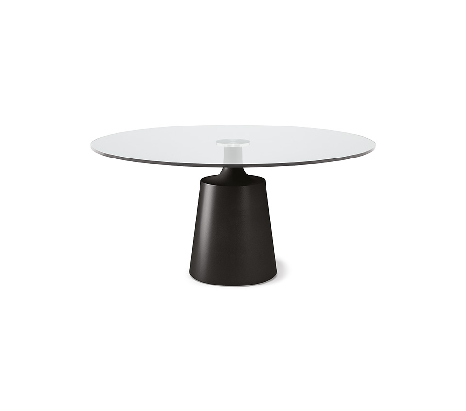 “YODA by Cattelan Italia – contemporary round dining table with sculptural central base and sleek modern design”