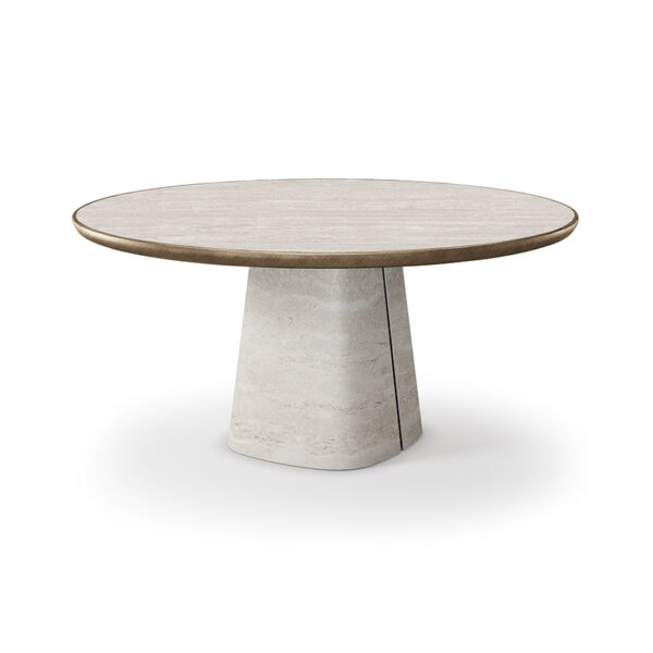 “RADO Keramik Premium Round by Cattelan Italia – round Italian dining table with luxurious marble-effect ceramic top and sculptural metal base”