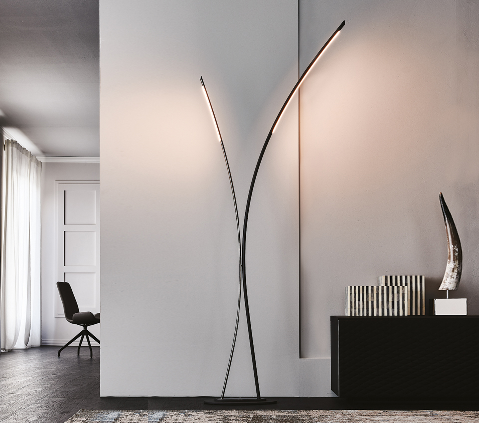 “TWIN by Cattelan Italia – modern Italian pendant lamp with dual glass shades and sleek metal frame in minimalist design”
