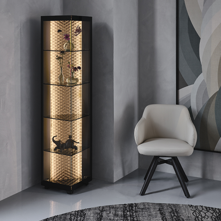 “ATELIER bar cabinet by Cattelan – designer drinks cabinet with upholstered doors and refined Italian design”
